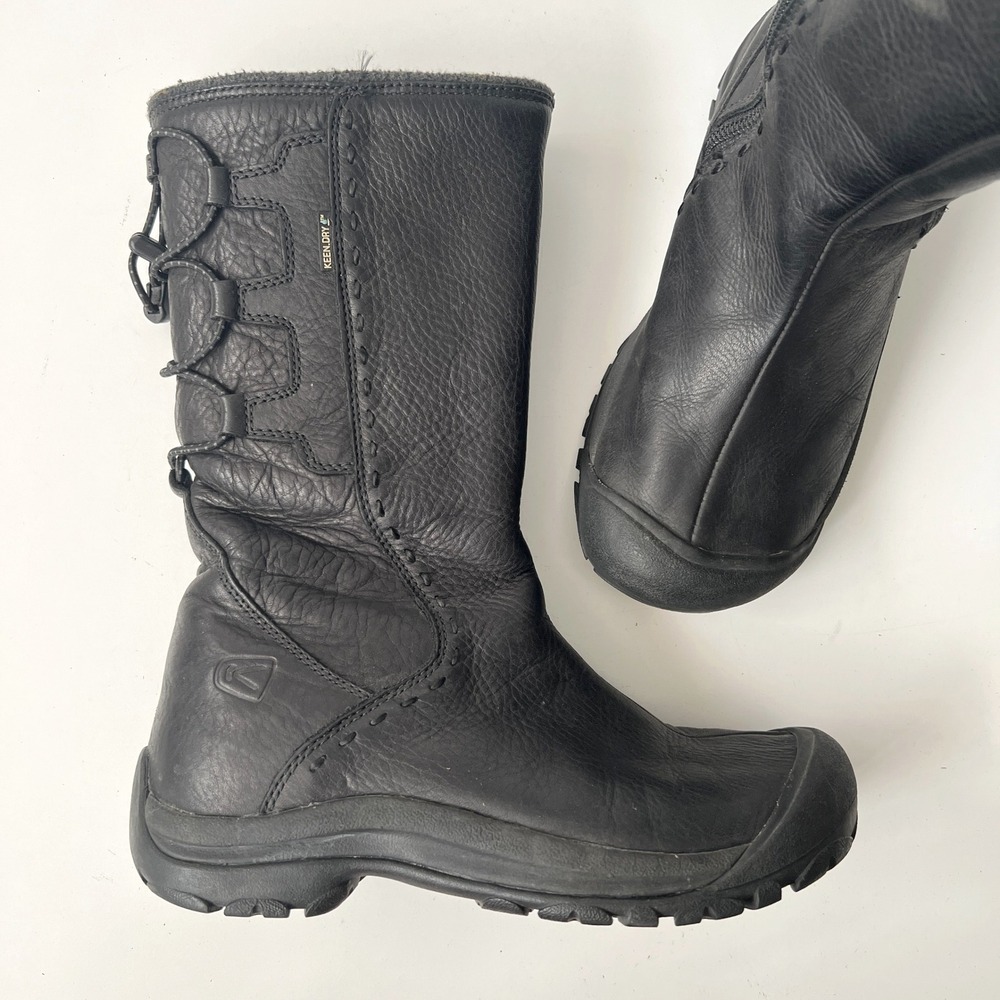 Keen Winthrop II Waterproof Leather Winter Boots Size 7 Black Snow Gorpcore